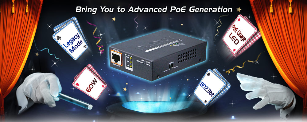 POE-171A-60 Single-Port Multi-Gigabit 802.3bt PoE++ Injector (60