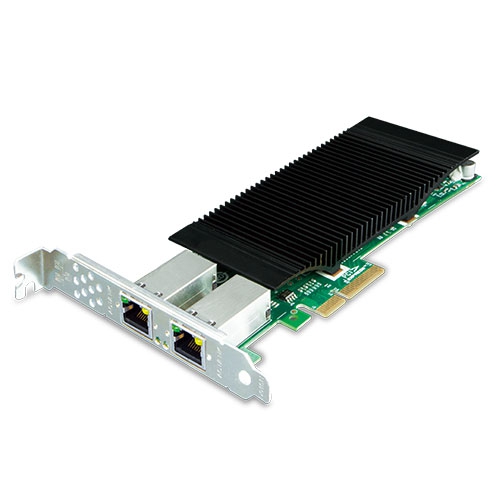 2-Port 10/100/1000T 802.3at PoE+ PCI Express Server Adapter (60W PoE budget, PCIe x4, -10~60 degrees C) ENW-9720P