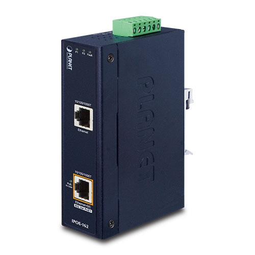 Industrial IEEE 802.3at Gigabit Power over Ethernet Plus Injector (Mid-span) IPOE-162