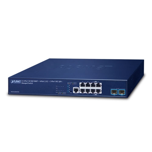 L3 4-Port 10/100/1000T + 4-Port 2.5G + 2-Port 10G SFP+ Managed Switch MGS-6320-8T2X