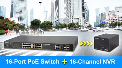 WGSW-20160HP - WGSW-20160HP-PLANET-Switch Administrable 16 puertos 10/100/1000 802.3at PoE 230W y 4 puertos GigabitTP/SFP Combo - Relematic.mx