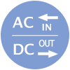 AC←IN DC→OUT