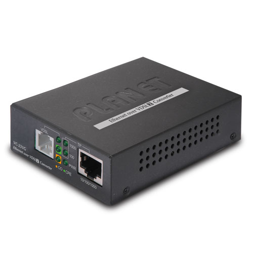 1-Port 10/100/1000T Ethernet to VDSL2 Converter -30a profile w/ G.vectoring, RJ11 VC-231G