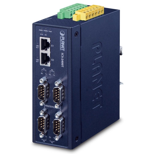 Industrial 4-Port RS232/RS422/RS485 Serial Device Server ICS-2400T