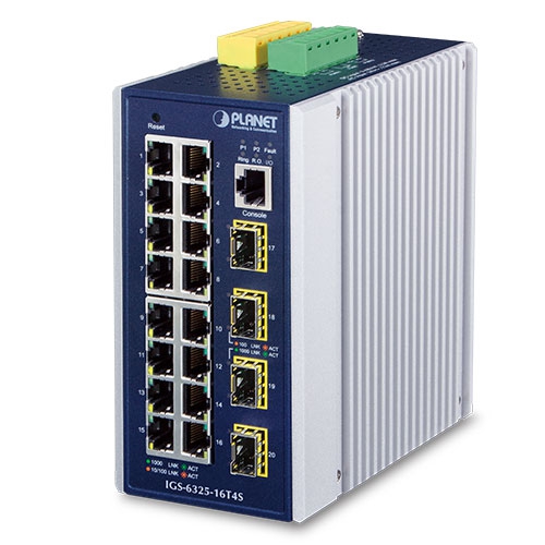Industrial L3 16-Port 10/100/1000T + 4-Port 1G/2.5G SFP Managed Ethernet Switch IGS-6325-16T4S