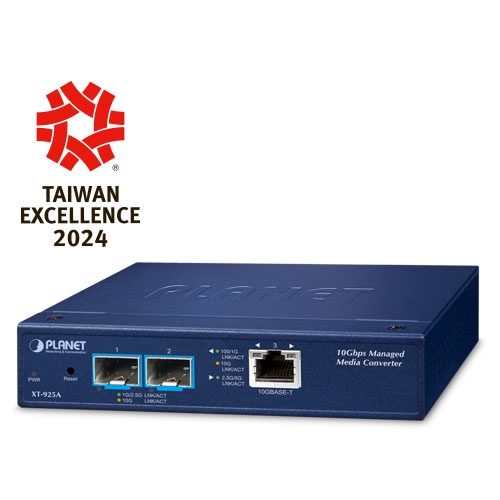 1-Port 10G/5G/2.5G/1G/100BASE-T + 2-Port 10G/1GBASE-X SFP+ Managed Media Converter XT-925A
