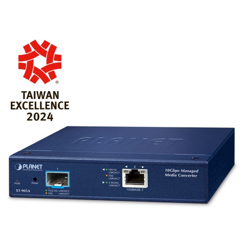 1-Port 10G/5G/2.5G/1G/100BASE-T + 1-Port 10G/1GBASE-X SFP+ Managed Media Converter XT-905A